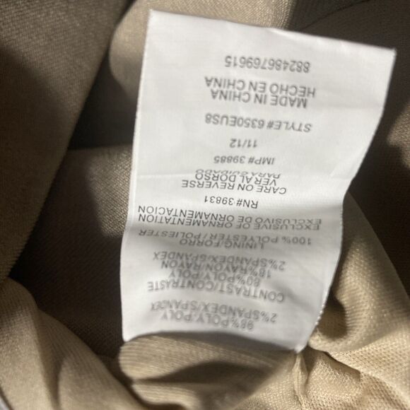 63-14 XOXO beige black trim square neck sleeveless shift dress 11/12 - Picture 8 of 8